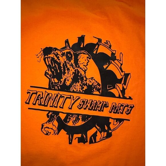 Trinity swamp rats 4wheeeler atv bright orange tshirt size men’s medium - Picture 3 of 4